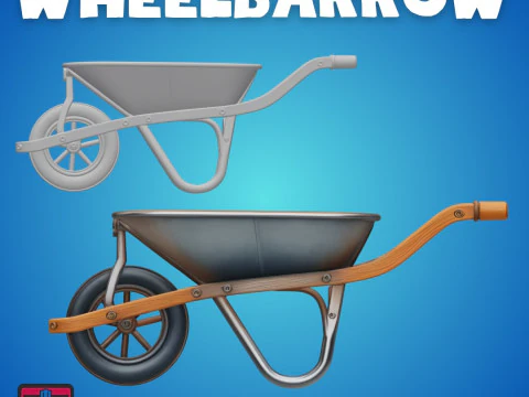 Wheelbarrow STL Scenic Model Accessory 3D Print Model