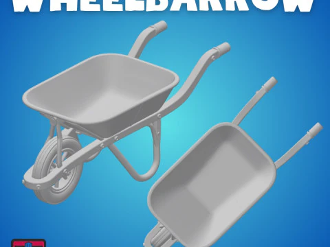 Wheelbarrow STL Scenic Model Accessory 3D Print Model