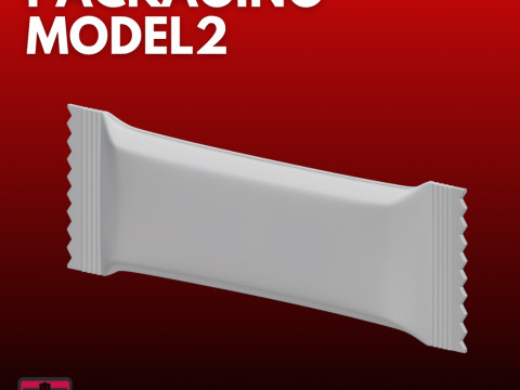 Packaging Snack Model STL Wrapper Mockup 3D Druckmodell