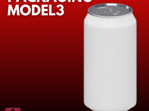 सोडा कैन एसटीएल पेय पैकेजिंग मॉकअप 3D प्रिंट मॉडल