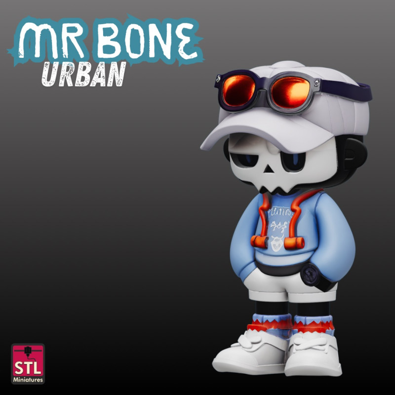 Mr Bone Teenager STL Stylish Youth Skeleton Figure Modello di stampa 3D .c4d .max .obj .3ds .fbx .stl .blend