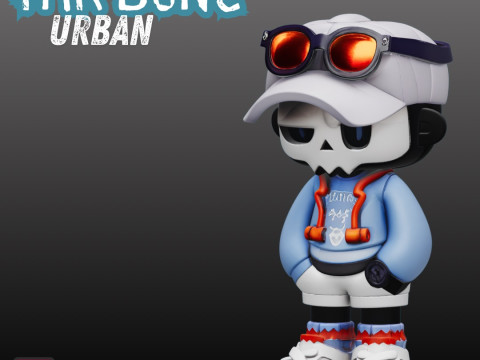 Mr Bone Teenager STL Stylish Youth Skeleton Figure Modèles 3D en vedette