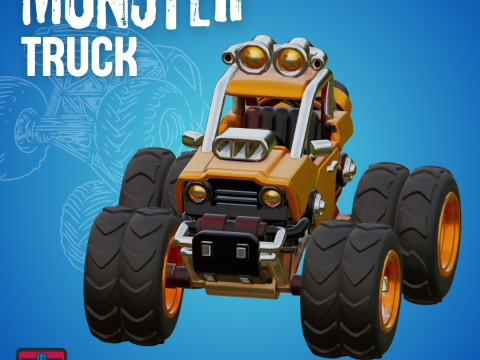 Monster Truck STL Powerful Collectible Model Modelo de impresión 3D