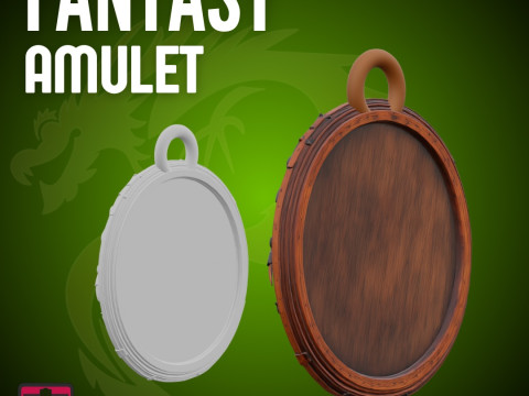 Dragon Gear Pendant STL Fantasy Amulet 3D Druckmodell