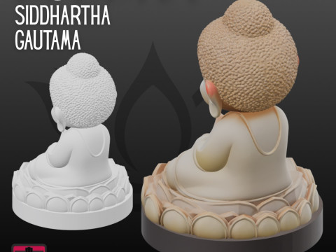 Buddha Meditation STL Peaceful Lotus Figure 3Dプリントモデル