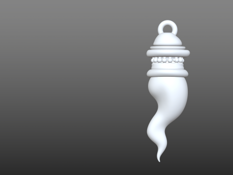 Curniciell a Ciorta STL Ciondolo Portafortuna 3D प्रिंट मॉडल