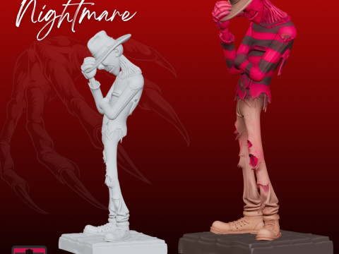 Freddy Krueger Cartoon Bust STL Nightmare Horror Collectible 3D Print Model