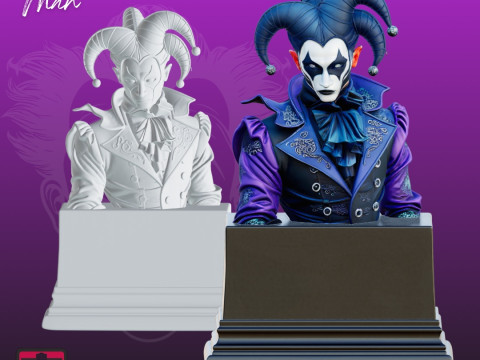Jester STL 19th Century Stylized Sculpture 3Dプリントモデル