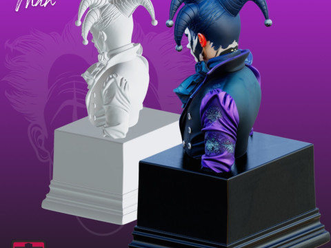 Jester STL 19th Century Stylized Sculpture 3Dプリントモデル
