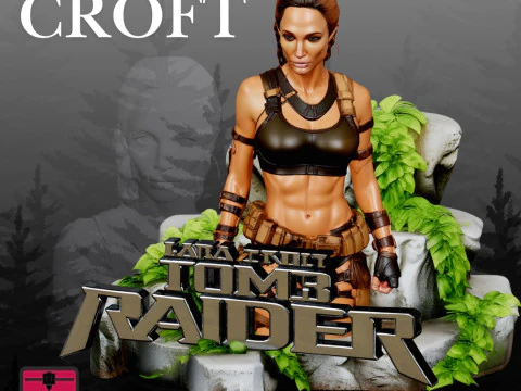 Лара Крофт STL Скульптура &laquo;Приключенческая героиня&raquo; 3D Принт Модель