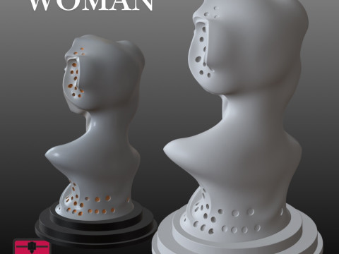 Футуристичний жіночий бюст STL сучасна скульптура 3D Принт Модель