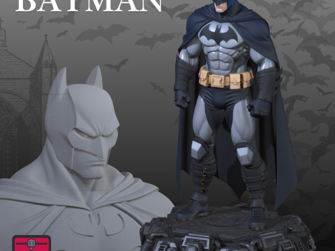 Futuristic Dark Knight STL Action Figure 3D Print Model