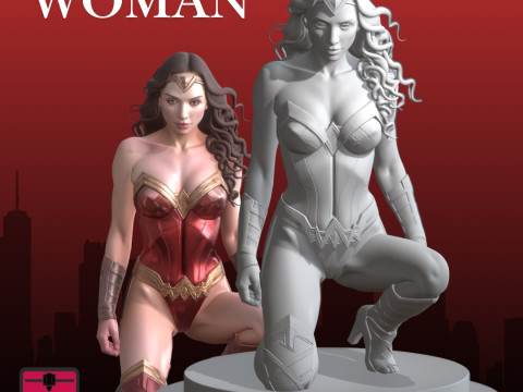 Wonder Woman STL Heroic Amazon Action Figure 3D Druckmodell