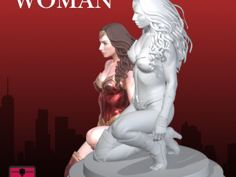 Wonder Woman STL Heroic Amazon Action Figure 3D Druckmodell
