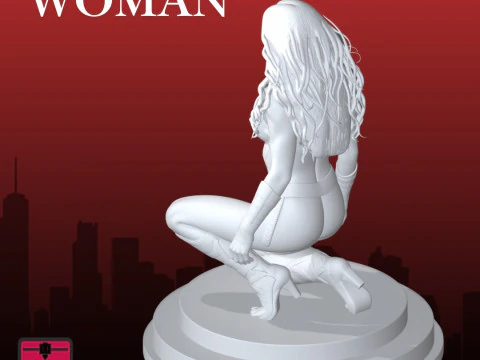 Wonder Woman STL Heroic Amazon Action Figure 3D Print Model