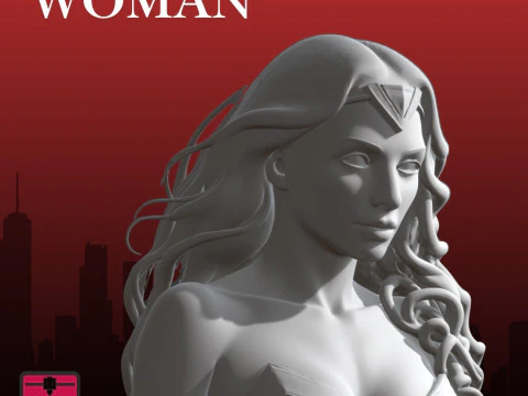 Wonder Woman STL Heroic Amazon Action Figure 3D Print Model
