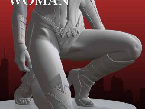 Wonder Woman STL Heroic Amazon Action Figure 3D Print Model