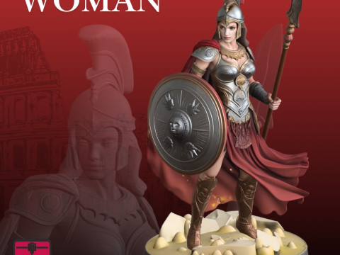 Roman Gladiatrix STL Warrior Woman Sculpture Modello di stampa 3D