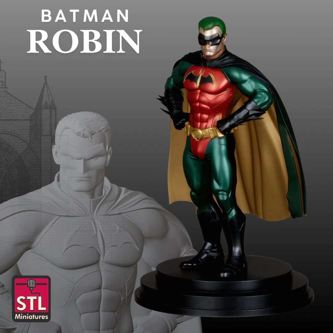 Robin STL Dark Knights Ally 3D Print Model .c4d .max .obj .3ds .fbx .stl .blend 