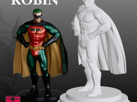 Robin STL Dark Knights Ally 3D Print Model