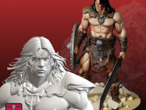 Conan the Barbarian STL Legendary Fantasy Warrior Sculpture 3D Druckmodell