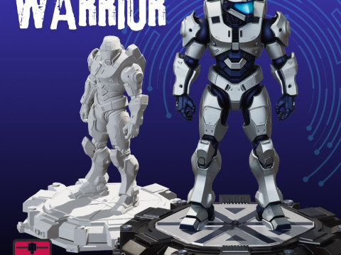 Futuristic Warrior STL Sci-Fi Armor Sculpture Model do druku 3D