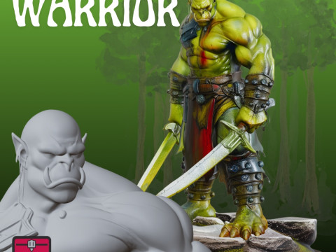 Orc Warrior STL Dual Blade Sculpture Modelo de impresión 3D