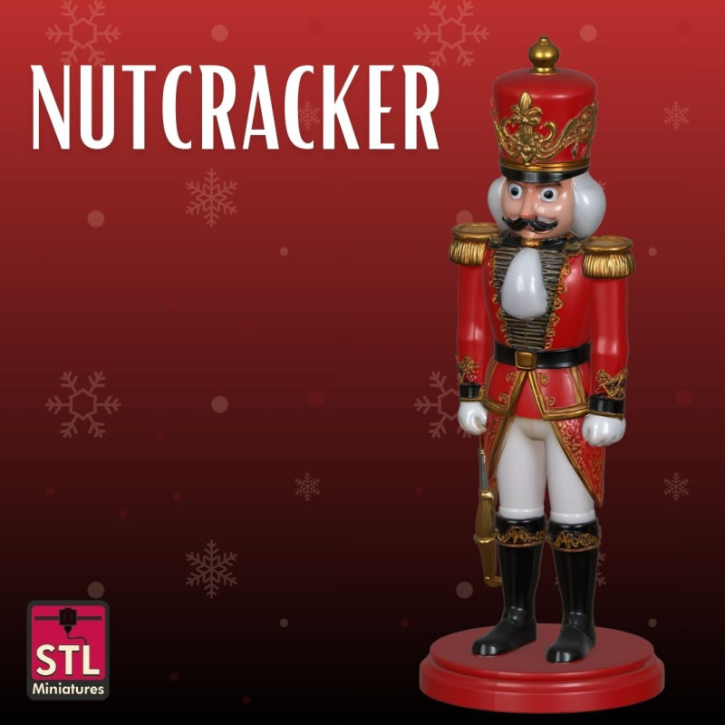Nutcracker STL Classic Holiday Sculpture 3D Print Model .c4d .max .obj .3ds .fbx .stl .blend 
