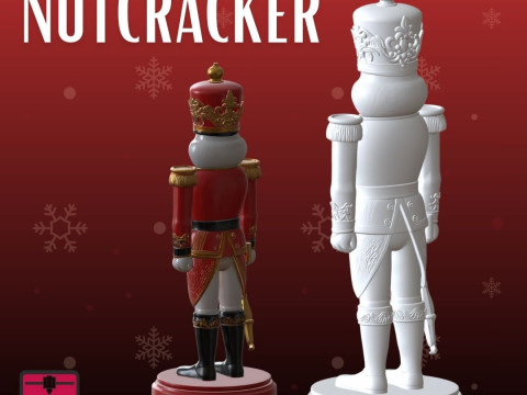 Nutcracker STL Classic Holiday Sculpture 3D Print Model