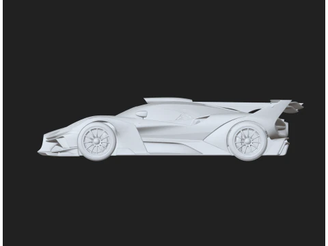 Futuristic Car STL Prototype Model 3D Print Model