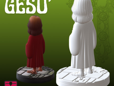 Jesus Christ STL Cartoon Style Sculpture 3D 打印模型