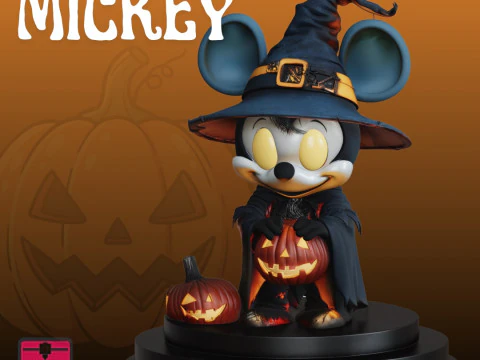 Escultura assustadora de desenho animado do Mickey Halloween STL Modelo de Impressão 3D