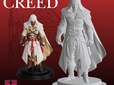 Assassins Creed ispirato Action Figure STL da collezione Modello di stampa 3D