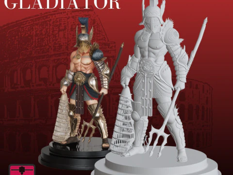 Roman Gladiator STL Detailed Collectible 3D Print Model