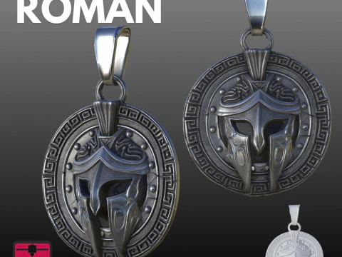 Римский шлем-медальон STL декоративный 3D Принт Модель