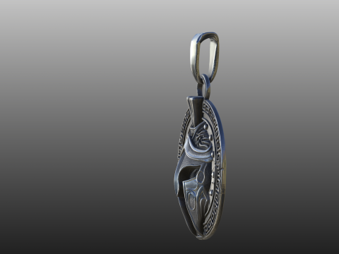 Roman Helmet Medallion STL Decorative Modello di stampa 3D