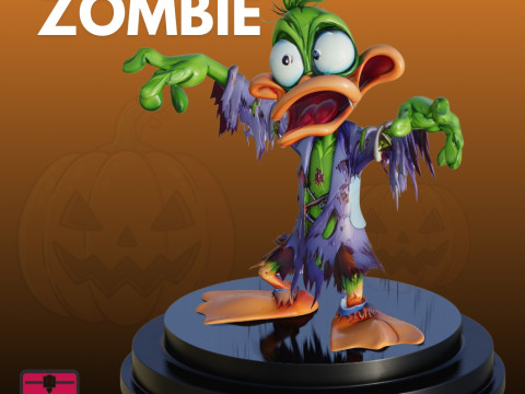 Duck Zombie STL Halloween Collectible 3D 打印模型