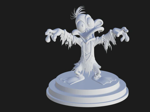 Duck Zombie STL Halloween Collectible 3D Print Model