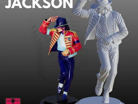 Pose ic&ocirc;nica de Michael Jackson STL tributo colecion&aacute;vel Modelo de Impressão 3D