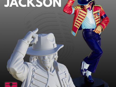 Michael Jackson posa iconica STL tributo da collezione Modello di stampa 3D