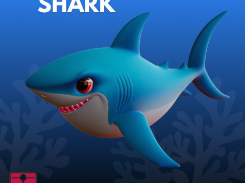 Funny Shark STL Cartoon Collectible 3D Принт Модель