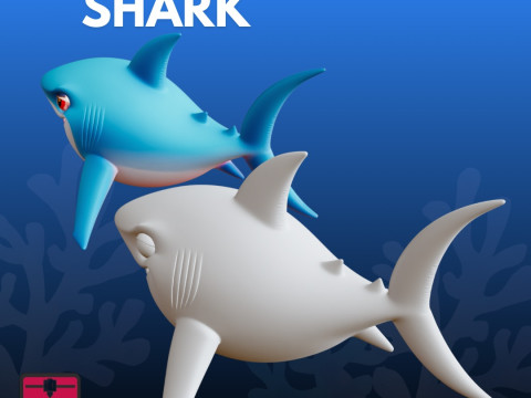 Funny Shark STL Cartoon Collectible 3D 프린트 모델