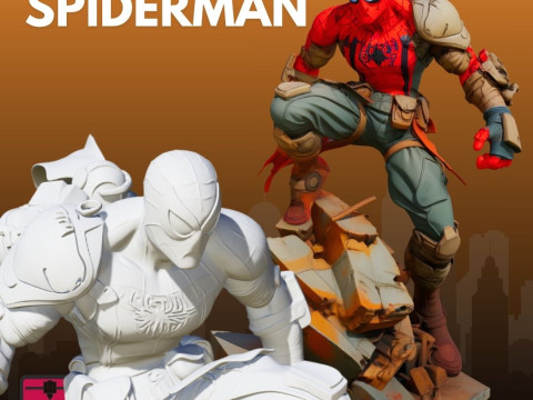 Spiderman Camo Suit STL Artistic Collectible 3D Baskı Modeli