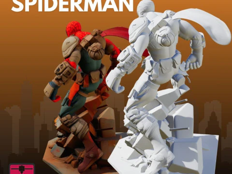 Spiderman Camo Suit STL Artistic Collectible 3D Print Model