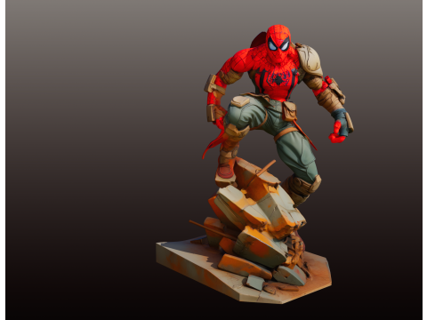 Spiderman Camo Suit STL Artistic Collectible 3D Принт Модель