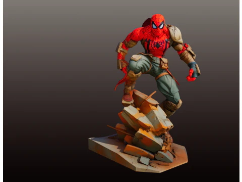 Spiderman Camo Suit STL Artistic Collectible 3D Print Model