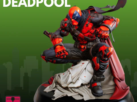 Deadpool STL Azione artistica da collezione Modello di stampa 3D