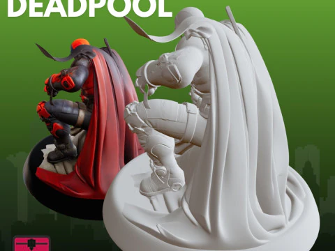 Deadpool STL Artistic Action Collectible 3D Print Model