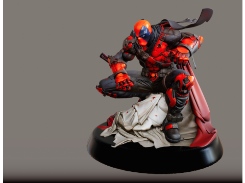 Deadpool STL Artistic Action Collectible 3D Baskı Modeli