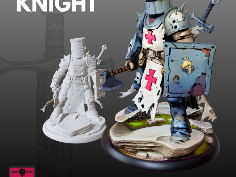 Crusader Knight STL Cartoon Style Collectible Modelo de impresión 3D